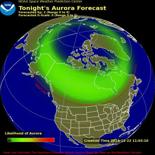 Auroral Viewline Forecast - Tonight